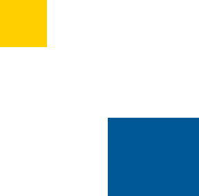 Fondo blanco con un cuadrado amarillo en la parte superior izquierda y un cuadrado azul en la parte inferior derecha.