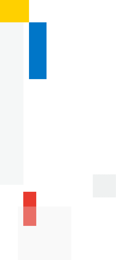 Composición abstracta con formas geométricas en colores amarillo, azul, rojo y gris sobre un fondo verde. Predominan rectángulos y cuadrados en diversas posiciones.